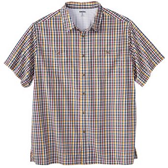KingSize Men's Big & Tall Wrinkle-Resistant Short Sleeve Button Down, Printed