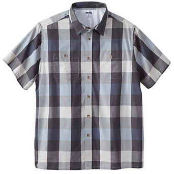 KingSize Men's Big & Tall Wrinkle-Resistant Short Sleeve Button Down, Printed