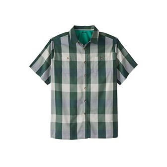 KingSize Men's Big & Tall Wrinkle-Resistant Short Sleeve Button Down, Printed