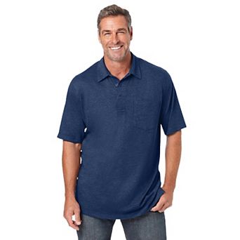 KingSize Men's Big & Tall Shrink-Less Lightweight Polo