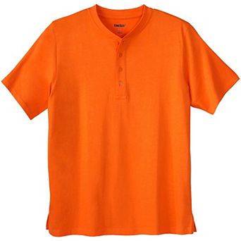 Kingsize Men's Big & Tall Shrink-less Lightweight Henley T-shirt