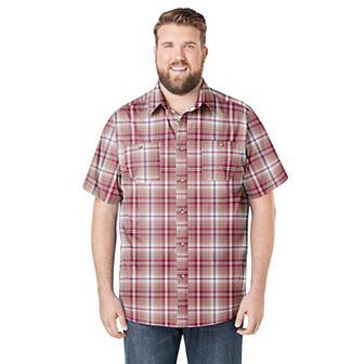 KingSize Men's Big & Tall Short-Sleeve Plaid Shirt