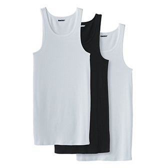 KingSize Men's Big & Tall 3-Pack Ribbed Cotton Tank Undershirt