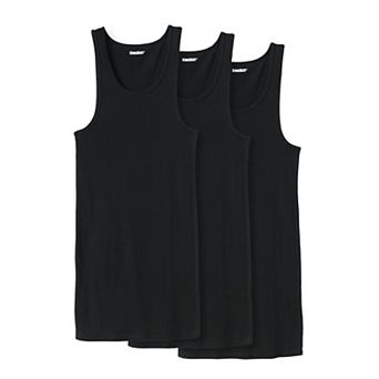 KingSize Men's Big & Tall 3-Pack Ribbed Cotton Tank Undershirt