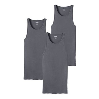 KingSize Men's Big & Tall 3-Pack Ribbed Cotton Tank Undershirt