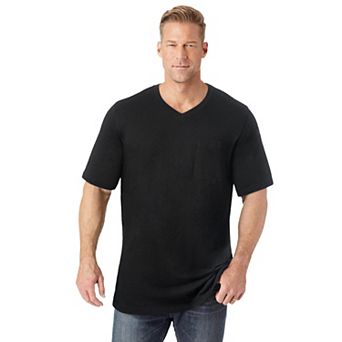 KingSize Men's Big & Tall Shrink-Less Lightweight Longer-Length V-Neck T-Shirt