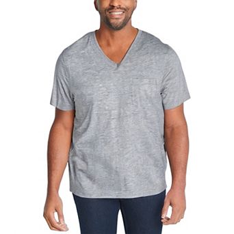 Kingsize Men's Big & Tall Shrink-less Lightweight Longer-length V-neck T-shirt