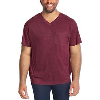 KingSize Men's Big & Tall Shrink-Less Lightweight Longer-Length V-Neck T-Shirt
