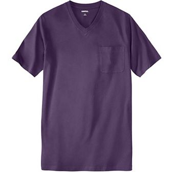 KingSize Men's Big & Tall Shrink-Less Lightweight Longer-Length V-Neck T-Shirt