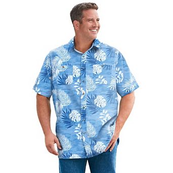 KingSize Men's Big & Tall Short-Sleeve Linen Shirt