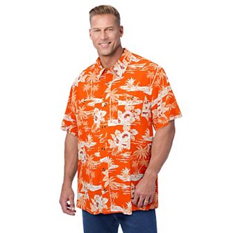 Kingsize Men's Big & Tall Short-sleeve Linen Shirt