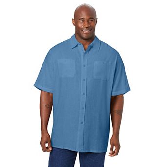 KingSize Men's Big & Tall Short-Sleeve Linen Shirt