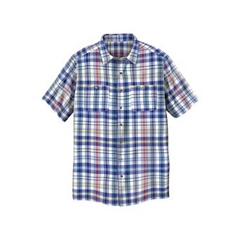 KingSize Men's Big & Tall Short-Sleeve Linen Shirt