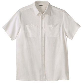 Kingsize Men's Big & Tall Short-sleeve Linen Shirt