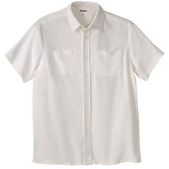 KingSize Men's Big & Tall Short-Sleeve Linen Shirt