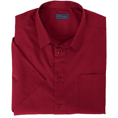 Kingsize Men s Big Tall Wrinkle free Short sleeve Dress Shirt