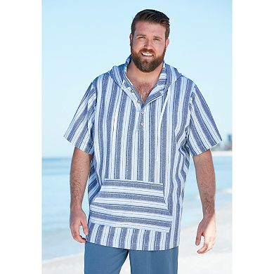 Kingsize Men's Big & Tall Gauze Short-sleeve Hoodie