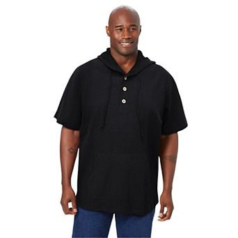 Kingsize Men's Big & Tall Gauze Short-sleeve Hoodie