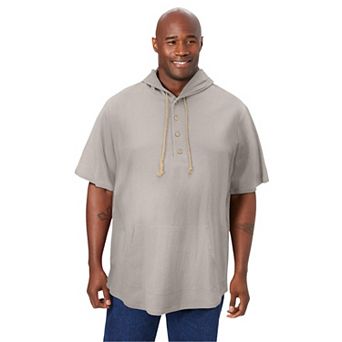 Kingsize Men's Big & Tall Gauze Short-sleeve Hoodie