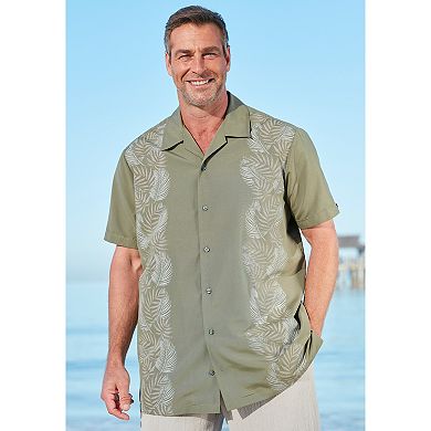 Kingsize Men's Big & Tall Short Sleeve Island Shirt