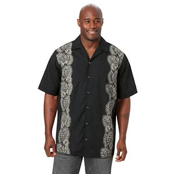 KingSize Men's Big & Tall Short Sleeve Island Shirt