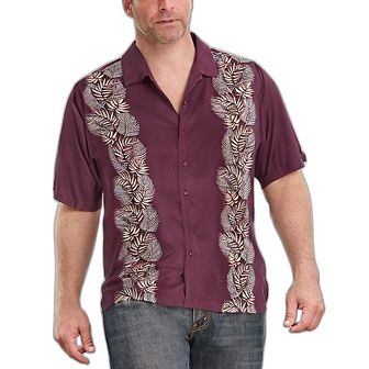 Kingsize Men's Big & Tall Short Sleeve Island Shirt