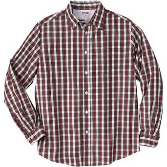 KingSize Men's Big & Tall Long Sleeve Wrinkle-Free Plaid Shirt