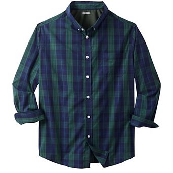 KingSize Men's Big & Tall Long Sleeve Wrinkle-Free Plaid Shirt