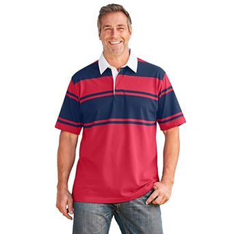 KingSize Men's Big & Tall Short Sleeve Rugby