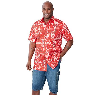 Kingsize Men's Big & Tall Short Sleeve American Sport Shirt