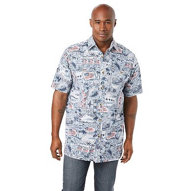 Kingsize Men's Big & Tall Short Sleeve American Sport Shirt