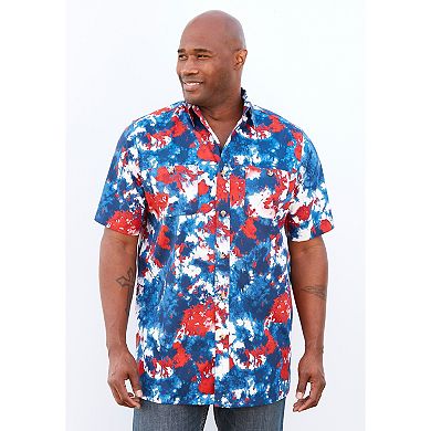 Kingsize Men's Big & Tall Short Sleeve American Sport Shirt