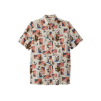 Kingsize Men's Big & Tall Short Sleeve American Sport Shirt