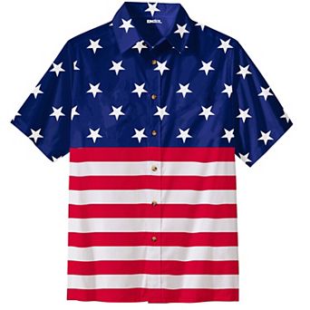 Kingsize Men's Big & Tall Short Sleeve American Sport Shirt