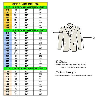 Men's Ultra Slim-Fit 3pc Suit w/ Expandable Waistband