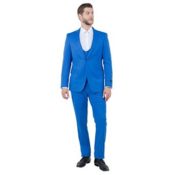 Men's Ultra Slim-Fit 3 pc Suit w/ Expandable Waistband