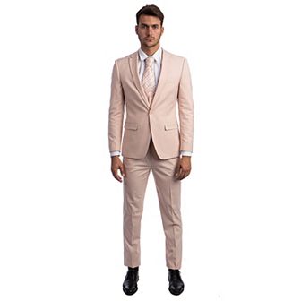 Men's Ultra Slim-Fit 3 pc Suit w/ Expandable Waistband