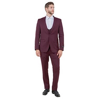 Men's Ultra Slim-Fit 3 pc Suit w/ Expandable Waistband