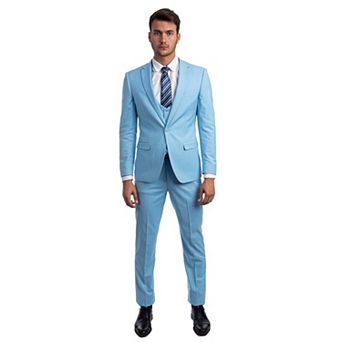 Men's Ultra Slim-Fit 3 pc Suit w/ Expandable Waistband