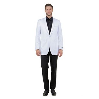 Men's Modern-Fit White Sportcoat w/ Shawl Collar