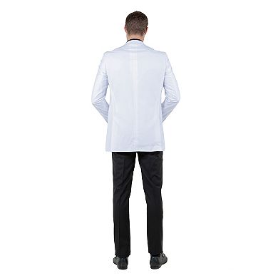 Men's Modern-Fit White Sportcoat w/ Shawl Collar