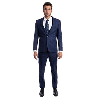 Men's Glen Check Suit Set 3 pc Ultra Slim-Fit