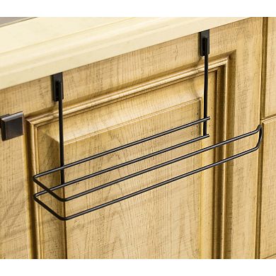 Over The Cabinet Paper Towel Holder, Black