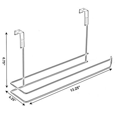 Over The Cabinet Paper Towel Holder, Black