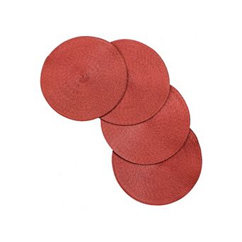 Woven Spiral Table Placemats 15 in Round Set Of 4 Non-slip Dining & Kitchen Table Mats