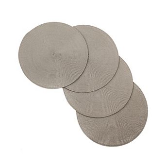 Woven Spiral Table Placemats 15 in Round Set Of 4 Non-slip Dining & Kitchen Table Mats