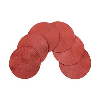 Woven Spiral Table Placemats 15 in Round Set Of 6 Non-slip Dining & Kitchen Table Mats