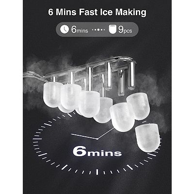 Crownful Portable Countertop Ice Maker With Handle,26lbs