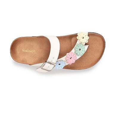 Sonoma Goods For Life® Krysta Girls' Flower Footbed Sandals