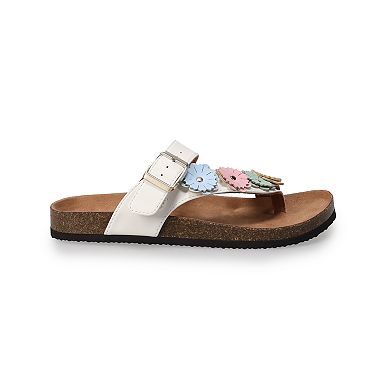 Sonoma Goods For Life® Krysta Girls' Flower Footbed Sandals